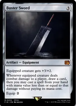 MTG Buster Sword NON-FOIL NM 255 FINAL FANTASY - Image 1