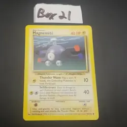 Magnemite 53/102 - Base Set 4th Print 1999-2000 - VINTAGE POKEMON CARD - LP - Image 1