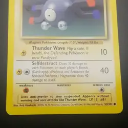 Magnemite 53/102 - Base Set 4th Print 1999-2000 - VINTAGE POKEMON CARD - LP - Image 3