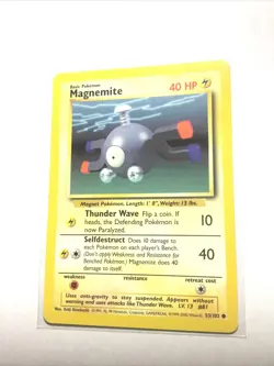 MAGNEMITE - 53/102 - Base Set - 4th Print - 1999-2000 - Pokemon Card - PL - Image 1