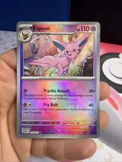 Espeon 033/131 Masterball Reverse Holo Prismatic Evolutions Pokemon TCG NM - Image 1
