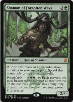 Shaman of Forgotten Ways - Dragons of Tarkir 204 MYTHIC RARE MtG TCG Card - Image 1