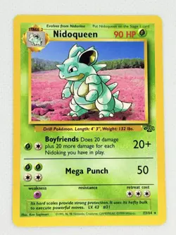 Nidoqueen 23/64 Non Holo Rare Jungle Pokemon Card - Image 1