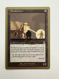 Metalworker Gold Border MTG Magic Gathering Card LP Light World Championships - Image 1