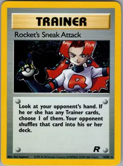 Pokemon Team Rocket TCG Rocket's Sneak Attack Holo Unlimited Rare Vintage NM! - Image 1