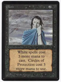 Gloom 1993 Limited Edition - Beta Black Uncommon Enchantment MTG NM AZ1 - Image 1