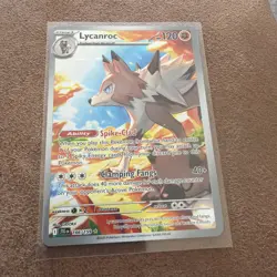 Pokemon TCG Lycanroc IR Card 166/159 Journey Together Near Mint Condition - Image 1