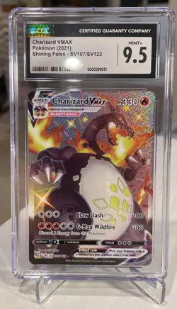 2021 Pokemon Charizard VMAX SV107/SV122 Shining Fates CGC 9.5 Gem Mint TCG H1 - Image 1