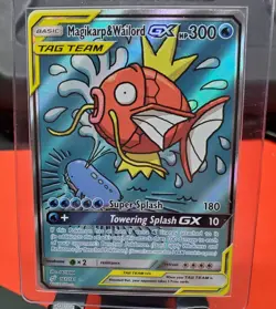Magikarp & Wailord GX Pokemon SM Team Up Alternate Full Art Holo 161/181 - MP - Image 1
