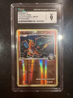 Charizard G Pokemon 2009 Platinum Supreme Victors Reverse Holo #20 CGC 9 Mint - Image 1