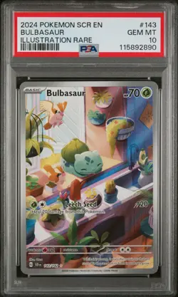 2024 Pokemon Scr En-Stellar Crown #143 Bulbasaur PSA 10 - Image 1