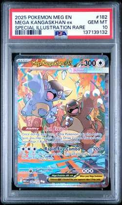 2025 POKEMON MEG SPECIAL ILLUSTRATION RARE #182 MEGA KANGASKHAN EX PSA 10 - Image 1