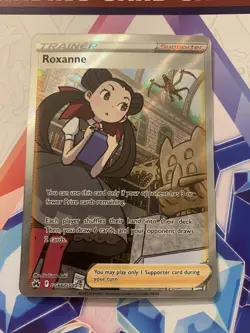 Pokemon TCG Roxanne Crown Zenith Galarian Gallery # GG66/GG70 Full Art Trainer - Image 1