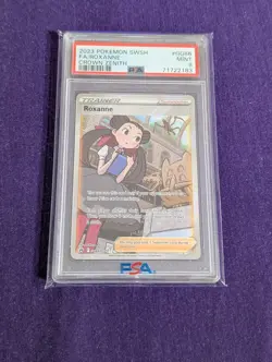 Pokemon TCG Roxanne PSA 9 GG66/GG70 Crown Zenith Full Art Trainer - Image 1