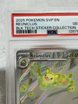 2025 POKEMON SVP PROMO BLACK BOLT TECH STICKER COLLECTION #212 REUNICLUS PSA 10 - Image 2