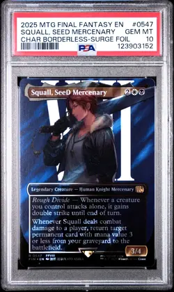 3152 Squall SeeD Mercenary 2025 MTG Final Fantasy #0547 Surge Foil PSA 10 - Image 1