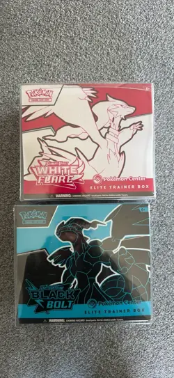 Black Bolt and White Flare Pokemon Center PC ETB Elite Trainer Box SEALED - Image 1