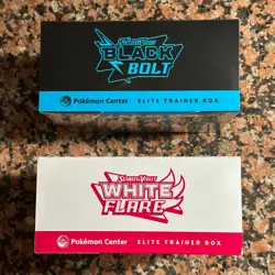 Black Bolt and White Flare Pokemon Center PC ETB Elite Trainer Box SEALED - Image 5