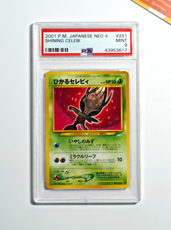 Pokemon PSA 9 Shining Celebi #251 Neo 4 Destiny 2001 Japanese - Image 1