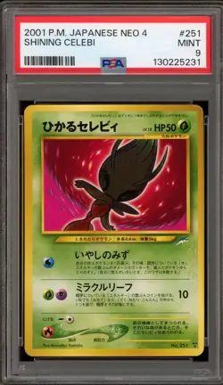 Pokemon Shining Celebi Neo 4 Japanese Holo Ultra Rare #251 PSA 9 Mint - Image 1