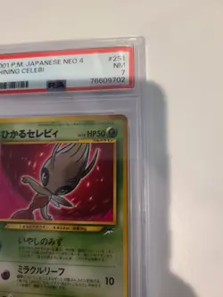 Pokemon Shining Celebi Neo 4 Darkness Light Japanese Ultra Rare Holo #251 PSA 7 - Image 4