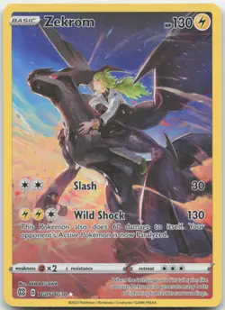 Zekrom TG05/TG30 SWSH09: Brilliant Stars Trainer Gallery Pokemon Card NM - Image 1