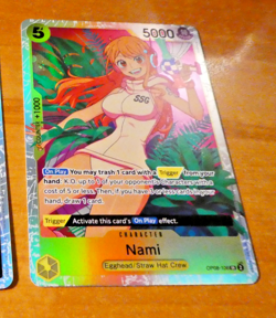 ONE PIECE ENGLISH CARD GAME HOLO CARTE Nami OP08-106 SR EN MINT - Image 1