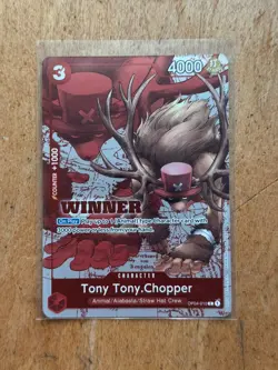 One Piece Tony Tony Chopper Winner 2024 OP04-010 Promo Card Foil English - Image 1