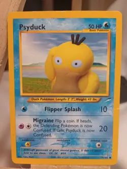 Pokemon Card - Psyduck Neo Destiny 79/105 Common DAMAGED PLD Played *Read* - Image 2