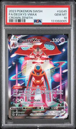 2023 POKEMON SWORD & SHIELD CROWN ZENITH #GG45 FULL ART/DEOXYS VMAX PSA 10 - Image 1