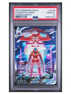 2023 POKEMON SWORD & SHIELD CROWN ZENITH #GG45 FULL ART/DEOXYS VMAX PSA 10 - Image 1