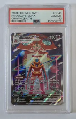 2023 POKEMON SWORD & SHIELD CROWN ZENITH #GG45 FULL ART/DEOXYS VMAX PSA 10 - Image 3