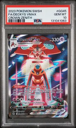 2023 POKEMON SWORD & SHIELD CROWN ZENITH #GG45 FULL ART/DEOXYS VMAX PSA 10 - Image 1