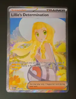 Lillie's Determination 184/132 Mega Evolution Card SIR Pokemon TCG Card NM - Image 1