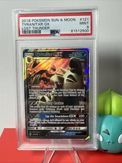 PSA 9 - Tyranitar GX 121/214 Sm-Lost Thunder Holo - Pokemon - Image 1