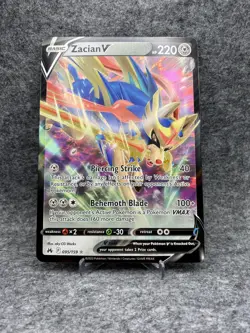 2023 Pokemon Crown Zenith Zacian V Oversized Jumbo Promo #095/159 - Image 1