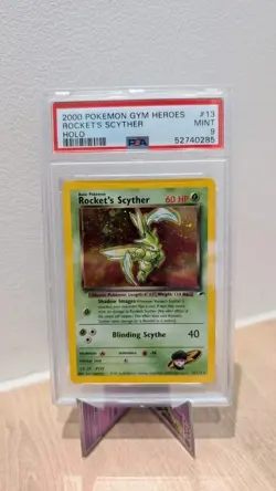Pokemon Gym Heroes Rocket's Scyther Holo 13/132 PSA 9 WOTC Vintage - Image 1
