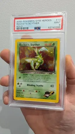 Pokemon Gym Heroes Rocket's Scyther Holo 13/132 PSA 9 WOTC Vintage - Image 4