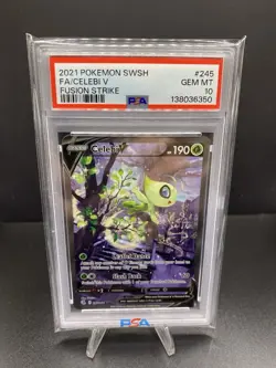 Pokemon Celebi V Fusion Strike Full Alt Art #245 PSA 10 Gem Mint - Image 1