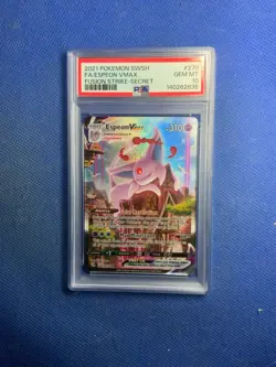 Tcg 2021 Pokemon Sword & Shield Fusion Strike Fa/Espeon Vmax #270 PSA 10 - Image 1
