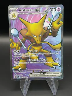Pokemon TCG Alakazam ex Scarlet & Violet-151 188/165 Holo Ultra Rare Mew - Image 1