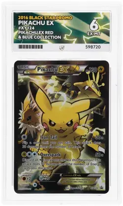 Pokemon Pikachu TCG EX XY124 Black Star Promo 2016 VERY NICE - Image 1