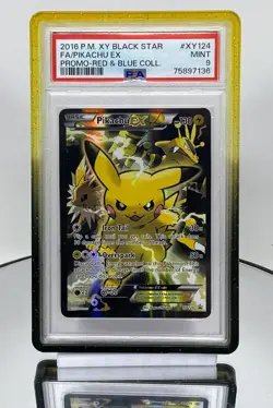Pokemon TCG Pikachu EX #XY124 - PSA 9 - Full Art Holo XY Promos #75897136 - Image 3