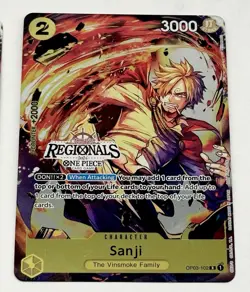 One Piece Sanji Offline Regional Tournament Event Pack Foil Promo (2x) OP03-102 - Image 5