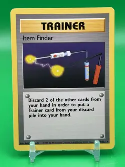 POKEMON ITEM FINDER 74/102 RARE TRAINER BASE SET MP Free Shipping B3 - Image 1