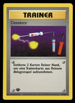 Pokemon Base Set 1st Edition German Item Finder 74/102 Non Holo Rare MP - Image 1