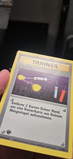 Pokemon Base Set 1st Edition German Item Finder 74/102 Non Holo Rare MP - Image 3