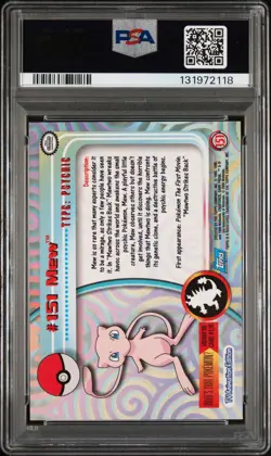 2000 Topps Pokemon TV #151 Mew FOIL Animation Series 3 PSA 6 EX-MT - Image 2