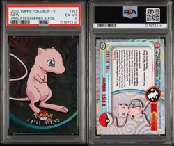 2000 Topps Pokemon TV #151 Mew FOIL Animation Series 3 PSA 6 EX-MT - Image 3
