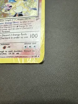 Pokemon TCG Charizard Holo Rare Card 4/102 Base Set 2 - FAST, SAFE SHIPPING - Image 2